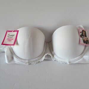 MAIDENFORM STRAPLESS PUSH UP BRA- 34 B - UNDERWIRE -PADDED MULTIWAY STRAPS #1102